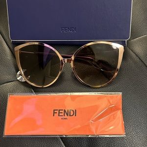 Fendi gold frames sunglasses women